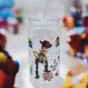 16 oz Toy Story Tumbler with Clear Acrylic Lid & Straw